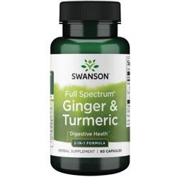 Swanson Ginger i Turmeric 60 kapsułek