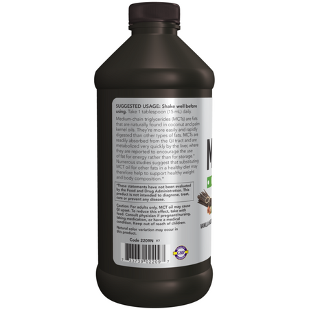 Now Foods Olej MCT Vanilla Hazelnut 473 ml