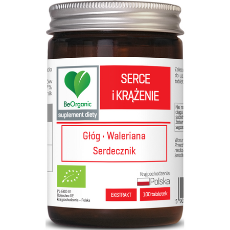 BeOrganic Serce i Krążenie BIO 500 mg 100 tabletek