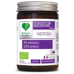 BeOrganic Ostropest Plamisty BIO + Karczoch BIO 400 mg 50 kapsułek