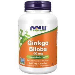 Now Foods Ginkgo Biloba 60 mg 240 kapsułek