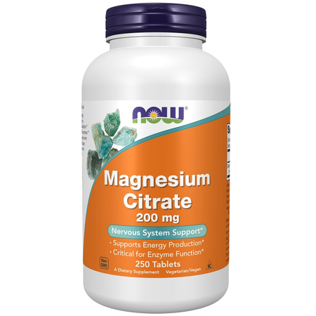 Now Foods Magnesium Citrate 200 mg 250 tabletek