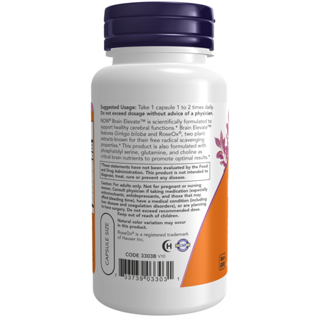 Now Foods Brain Elevate Formula 120 kapsułek
