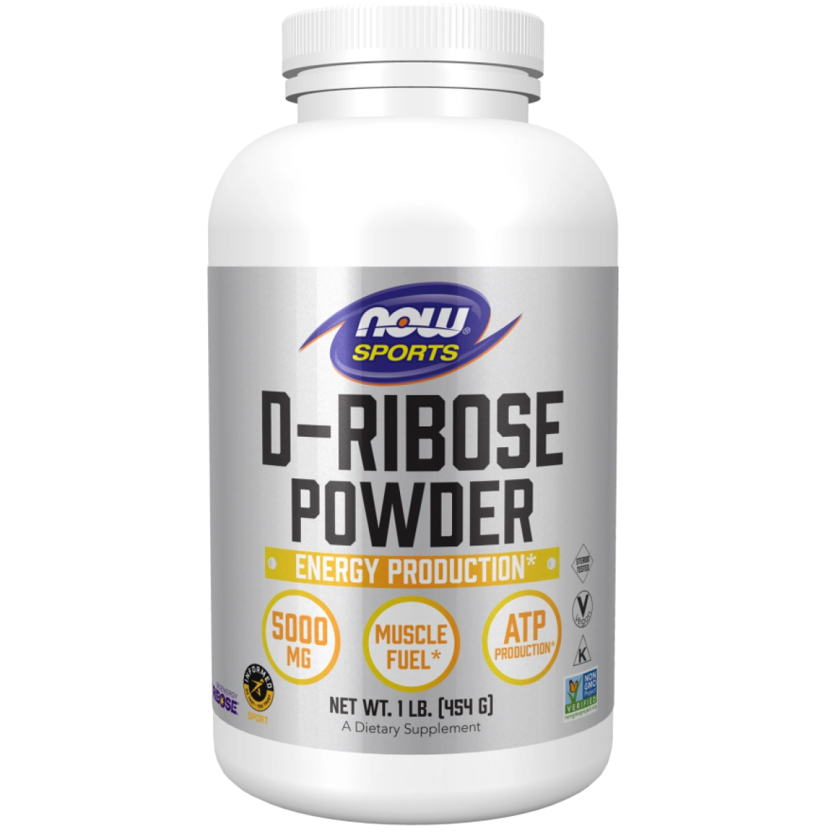 D-рибоза в порошке NOW Foods D-Ribose Powder, 454 г