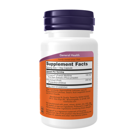 Now Foods Pycnogenol 100 mg 60 veg kapsułek
