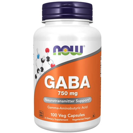 Now Foods GABA 750 mg 100 veg kapsułek