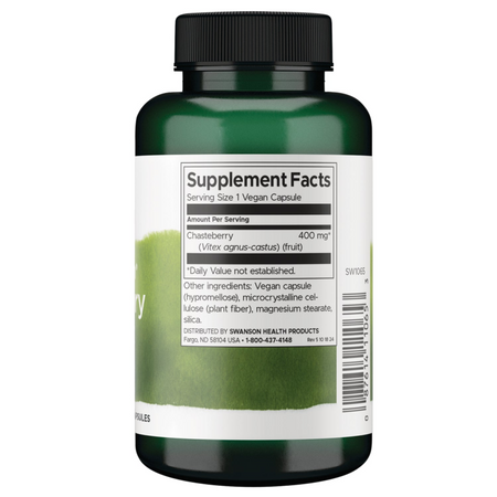 Swanson Niepokalanek (Chasteberry Fruit) 400mg 120 kapsułek