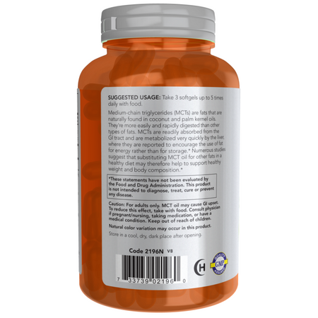 Now Foods MCT Oil 1000 mg 150 kapsułek