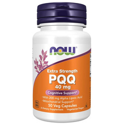 Now Foods PQQ Extra Strength 40 mg 50 veg kapsułek