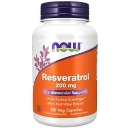 Now Foods Resweratrol 200 mg 120 kapsułek