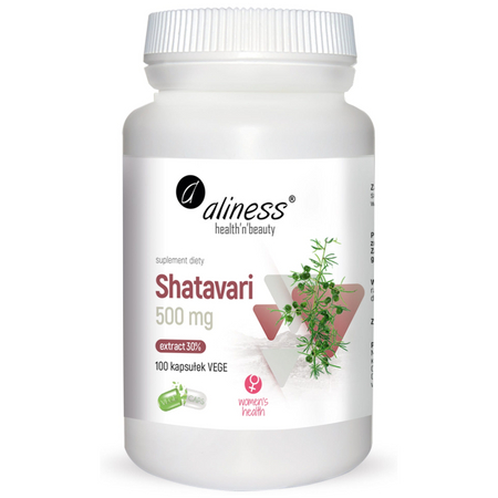 Aliness Shatavari 500 mg Extract 100 kapsułek