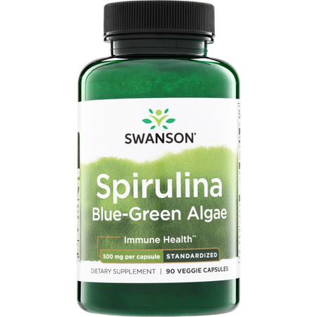 Swanson Spirulina Blue-Green Algae 500 mg 90 kapsułek