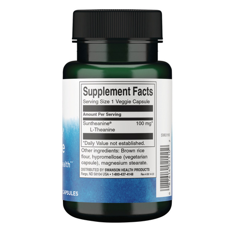 Swanson Suntheanine L-Theanine 100 mg 60 kapsułek