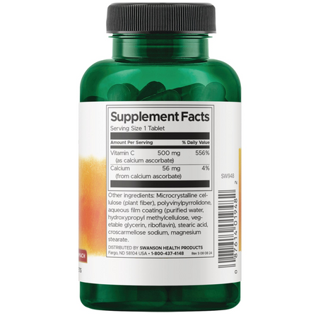 Swanson Witamina C 500 mg Buforowana 250 tabletek