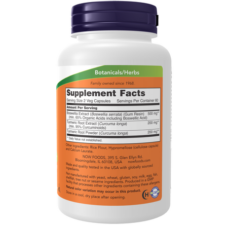 Now Foods Boswellia Extract 250 mg 120 kapsułek