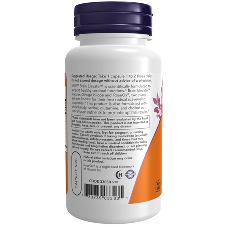 Now Foods Brain Elevate Formula 60 kapsułek