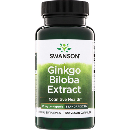 Swanson Ginkgo Biloba Extrakt 60 mg 120 kapsułek