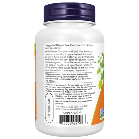 Now Foods Graviola 500 mg 100 kapsułek