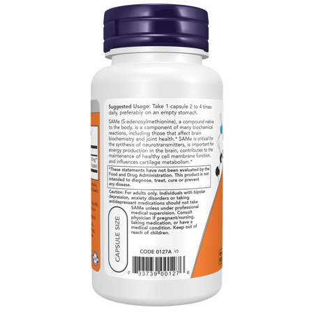 Now Foods SAMe 200 mg 120 kapsułek