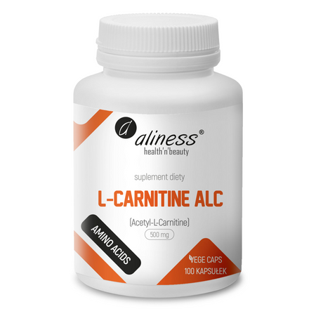 Aliness Acetyl L-Karnityny (ALC) 500 mg 100 kapsułek vege