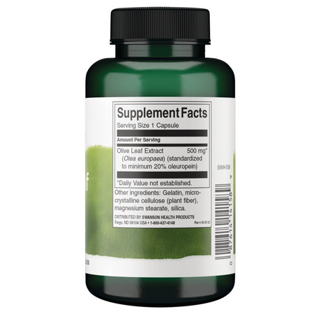 Swanson Liść Oliwny (Olive Leaf) Extract 500 mg 60 kapsułek