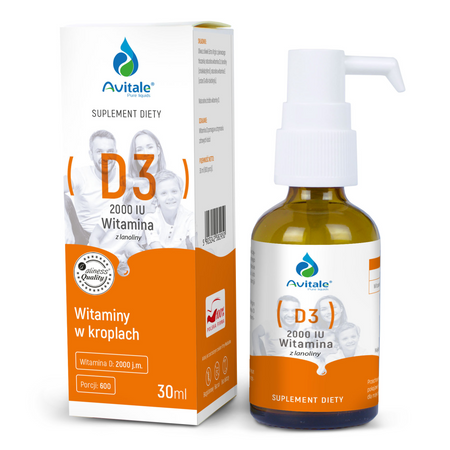 Avitale Witamina D3 2000 z Lanoliny 30 ml krople