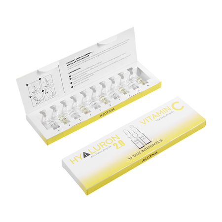 ALCINA Hyaluron 2.0 Ampoule Treatment – kuracja w ampułkach z kwasem hialuronowym i witaminą C, 10x1 ml