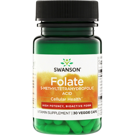 Swanson Kwas Foliowy Quatrefolic 800 mcg 30 kapsułek