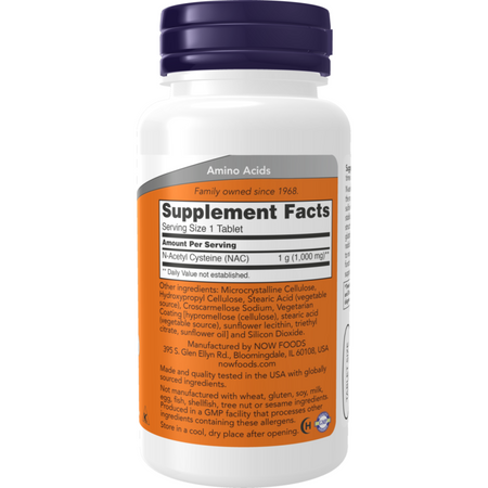 Now Foods N-Acetylo Cysteina (NAC) 1000 mg 120 tabletek