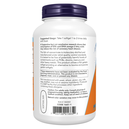 Now Foods Ultra Omega-3 (Fish Gelatin) 180 kapsułek