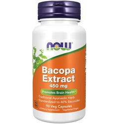 Now Foods Bakopa Drobnolistna (Bacopa Monniera) Extract 450 mg 90 kapsułek