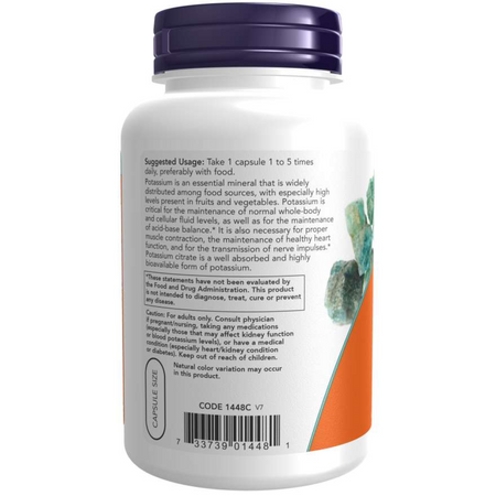 Now Foods Cytrynian Potasu 99 mg 180 kapsułek