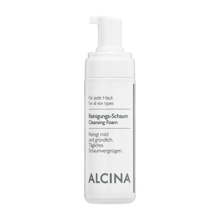 ALCINA For all skin types Cleansing Foam – pianka oczyszczająca do twarzy z pantenolem, dla wszystkich typów skóry, 150 ml