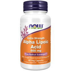 Now Foods Kwas Alfa Liponowy 600 mg Extra Strength 60 kapsułek