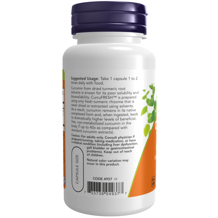 Now Foods CurcuFRESH Curcumin 60 veg kapsułek