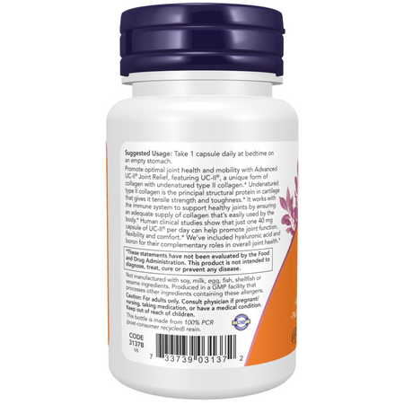 Now Foods UC-II® Advanced Joint Relief 60 kapsułek