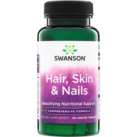 Swanson Włosy, Skóra i Paznokcie (Hair, Skin i Nails) 60 tabletek