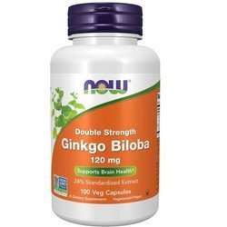 Now Foods Ginkgo Biloba Double Strength Extrakt 120 mg 100 kapsułek