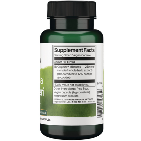 Swanson Bacopa Monniera BaCognize Extract 250 mg 90 kapsułek
