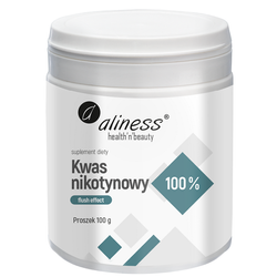 Aliness Niacyna (Kwas nikotynowy) 100% Puder 100g