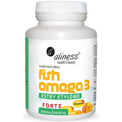 Aliness Fish Omega 3 FORTE Estry EPA 500 mg DHA 250 mg 60 kapsułek