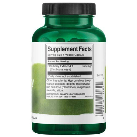 Swanson Czarny Bez Extract 575 mg 120 kapsułek