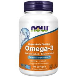 Now Foods Omega-3 Molecularly Distilled 90 kapsułek