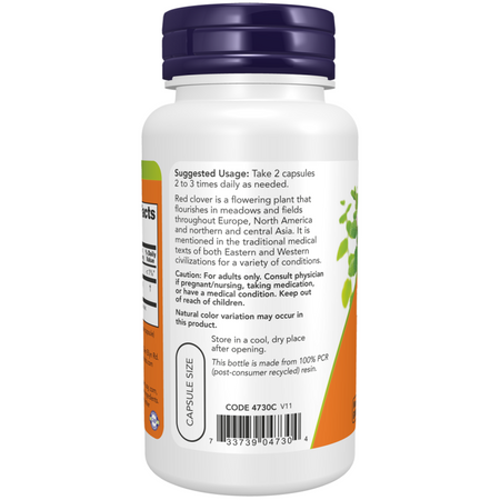 Now Foods Red Clover 375 mg 100 kapsułek
