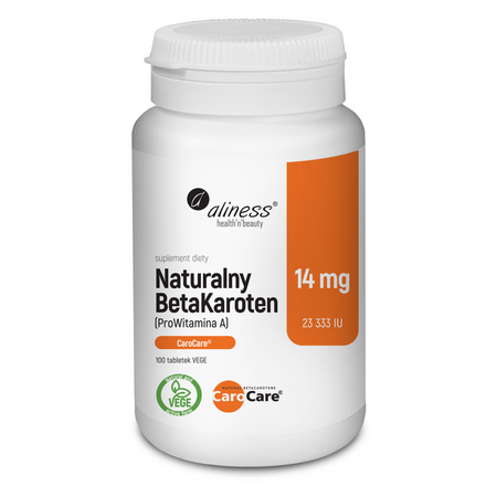 Aliness Beta Karoten (Witamina A) 23333 iu 100 tabletek vege