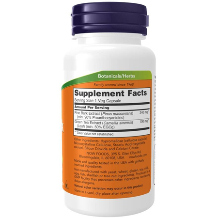 Now Foods Pine Bark Extract 240 mg 90 veg kapsułek