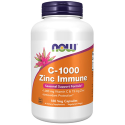 Now Foods C 1000 Zinc Immune 180 kapsułek