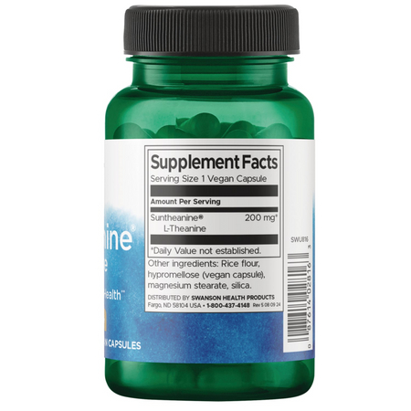 Swanson L-Teanina Suntheanine 200 mg 60 kapsułek