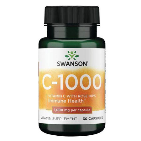 Swanson Witamina C 1000 mg z Dziką Różą 30 veg kapsułek