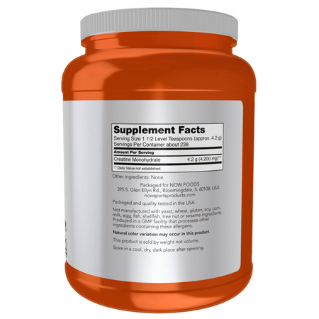 Now Foods Monohydrat Kreatyny, Micronized Powder 500 g
